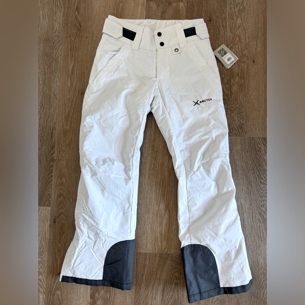 Arctix Women’s White Snow Track Pants with Black Reinforced Cuffs